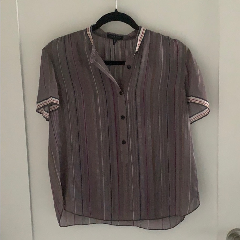 Rag & Bone Purple Slate Silk Top
